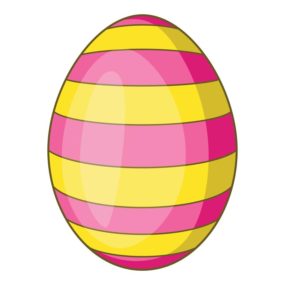 il giro Pasqua uovo icona, cartone animato stile vettore
