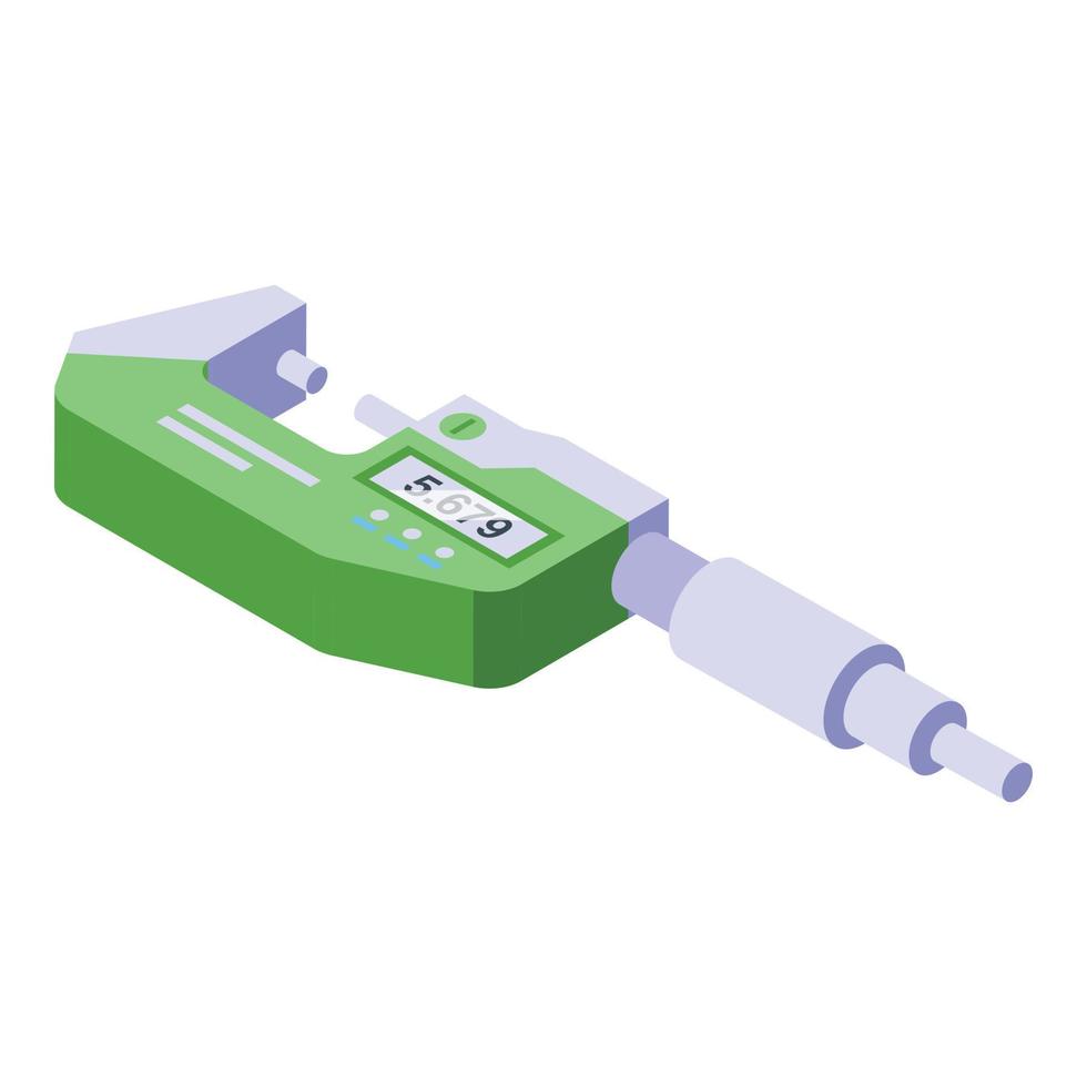 lavorazione micrometro icona isometrico vettore. digitale righello vettore