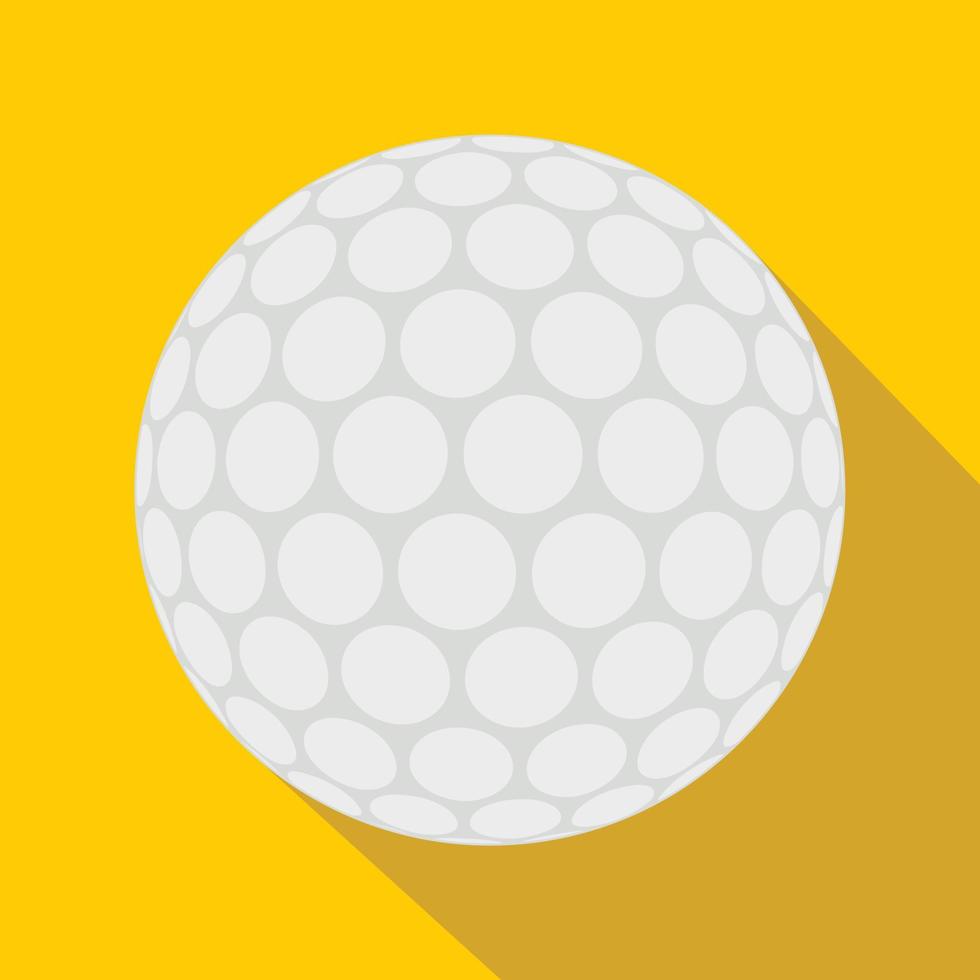 palla per giocando golf icona, piatto stile vettore