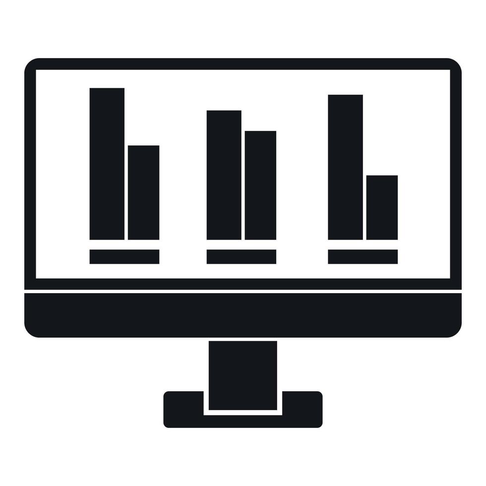 attività commerciale grafico a computer schermo icona vettore