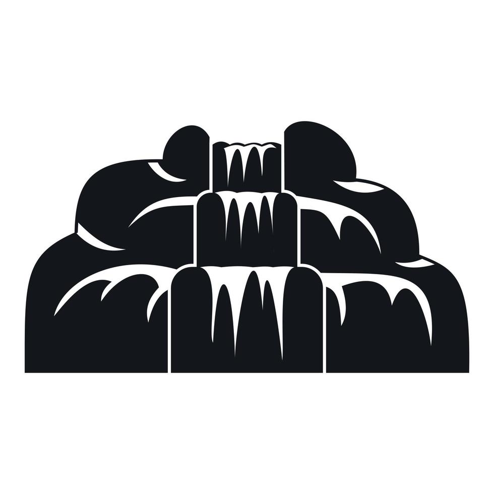 cascata icona, semplice stile vettore