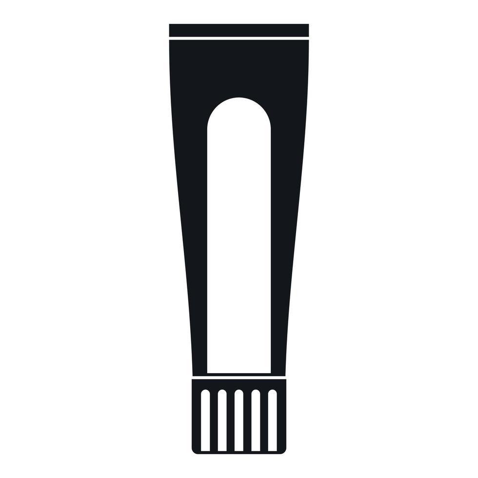 dentifricio tubo icona, semplice stile vettore