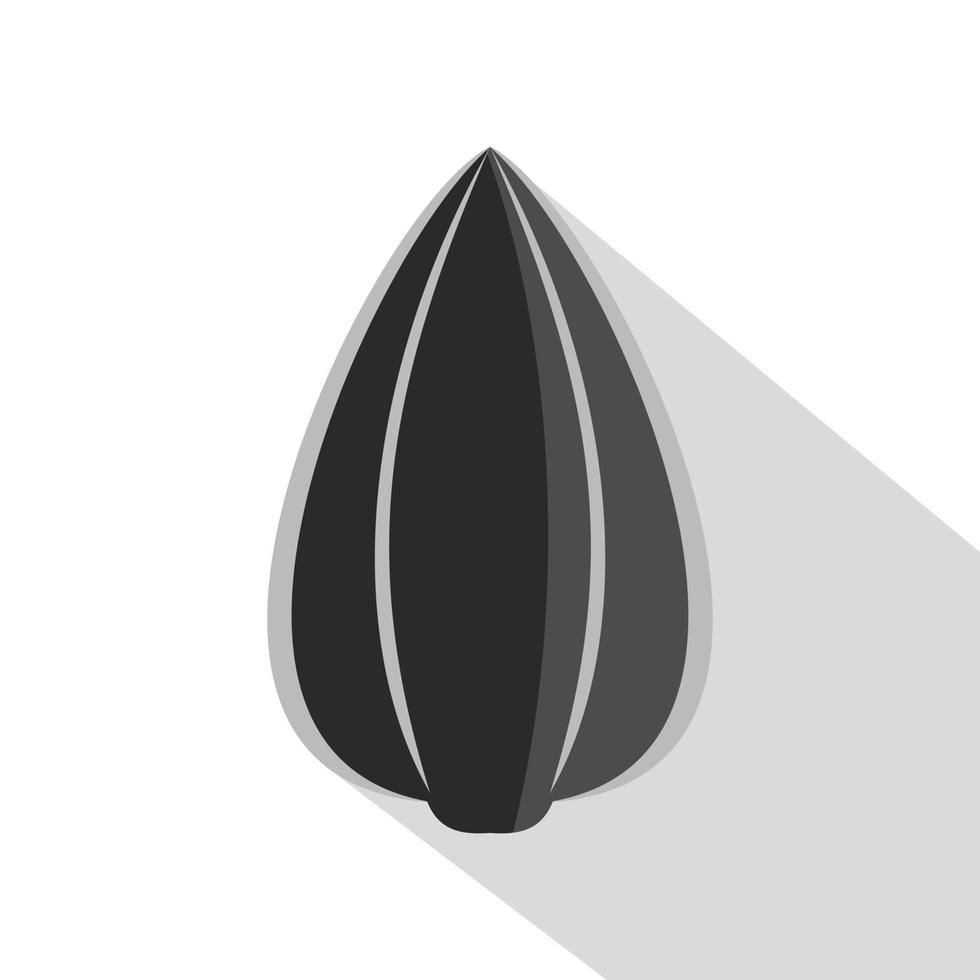 girasole seme icona, piatto stile vettore