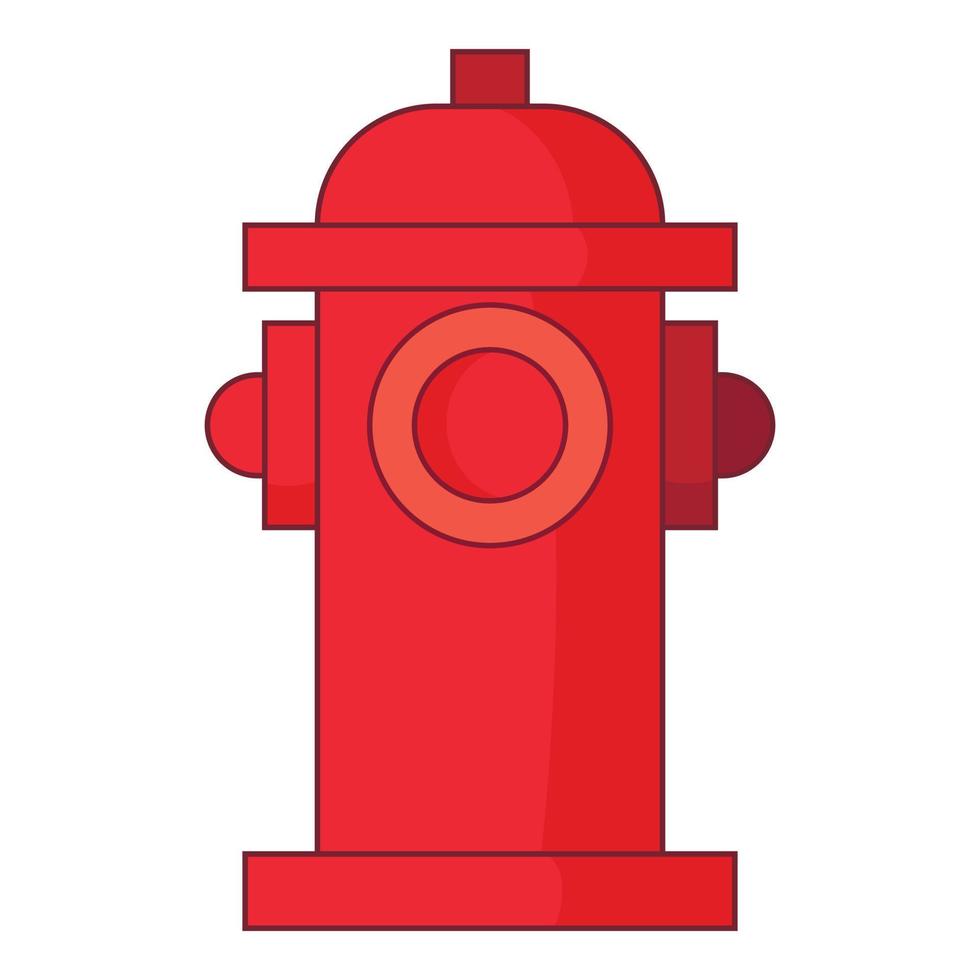 fuoco acqua colonna icona, cartone animato stile vettore