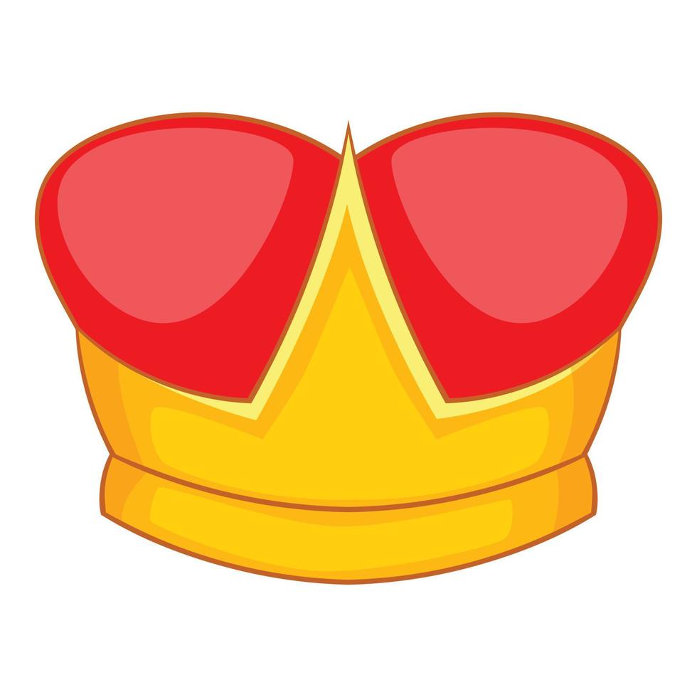duca corona icona, cartone animato stile vettore