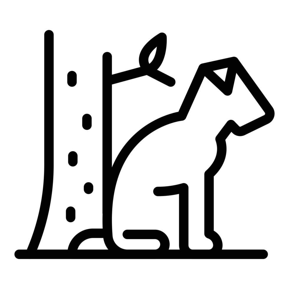 parco cane camminare icona schema vettore. animale domestico animale vettore