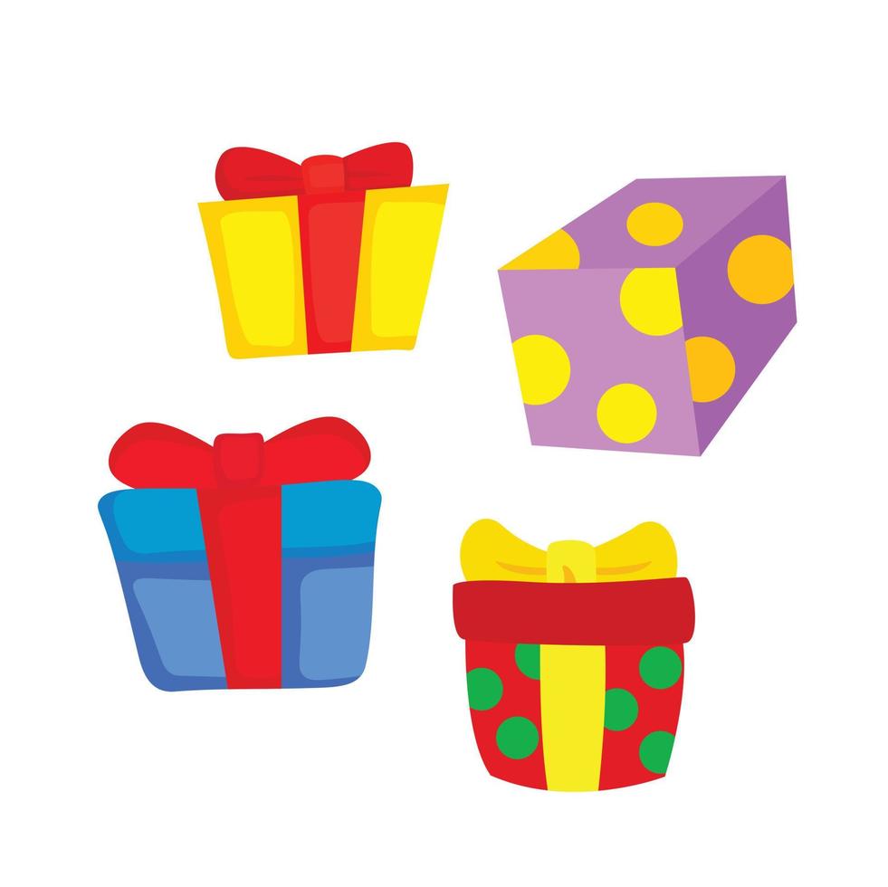 colorato regalo scatola illustrazione vettore clipart