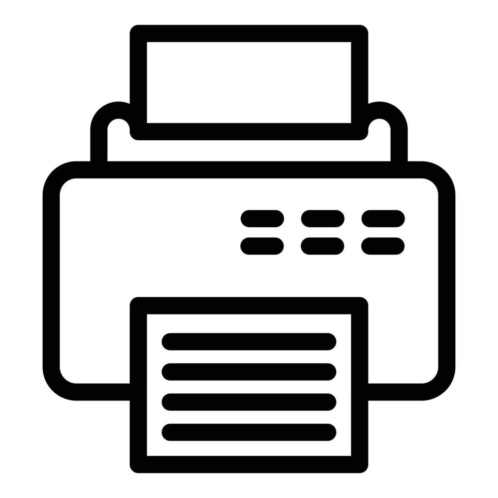 stampante macchina icona schema vettore. copista arte vettore