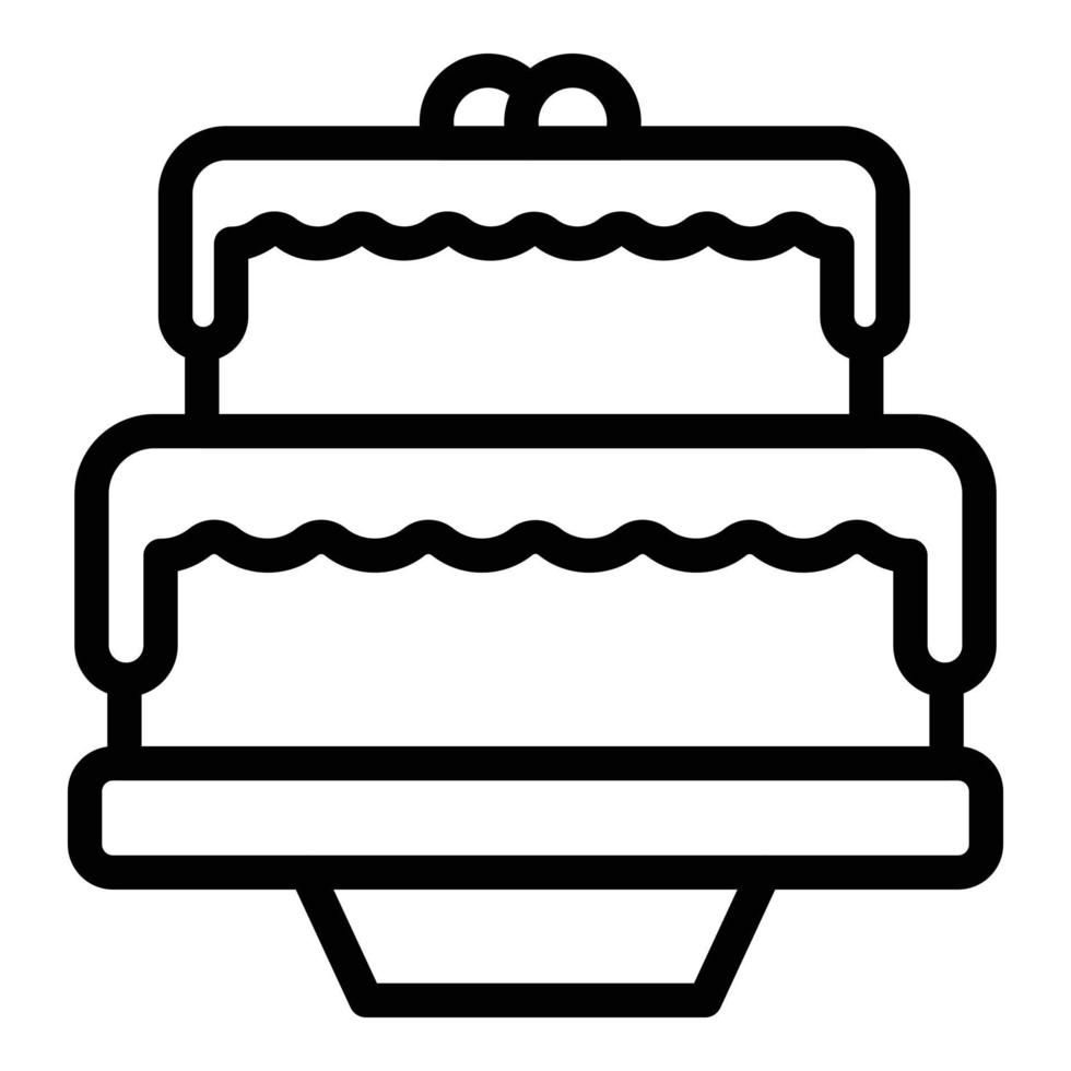 torta cioccolato Fontana icona schema vettore. cascata macchina vettore