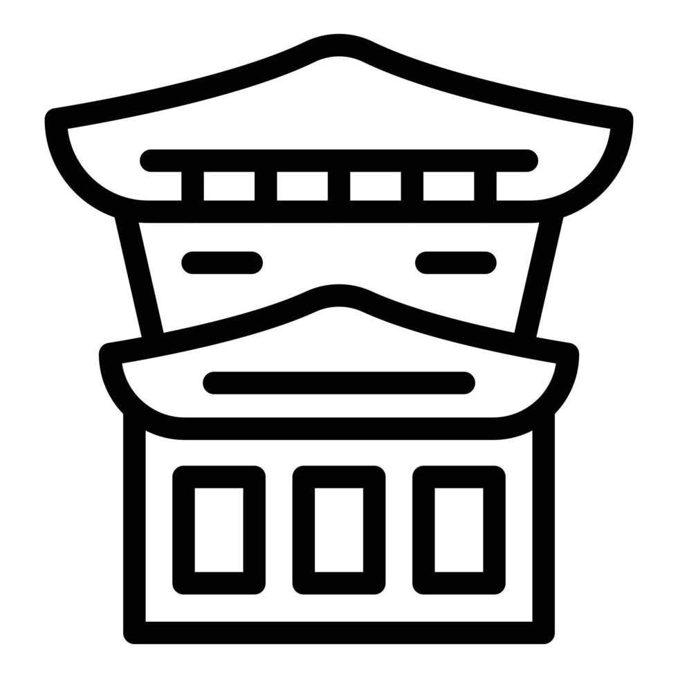 moderno pagoda icona schema vettore. tempio città vettore