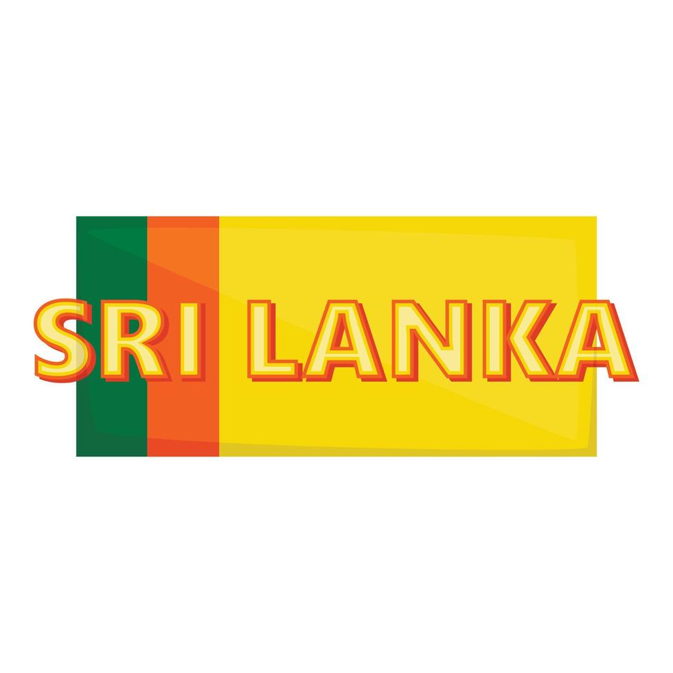 sri lanka icona, cartone animato stile vettore