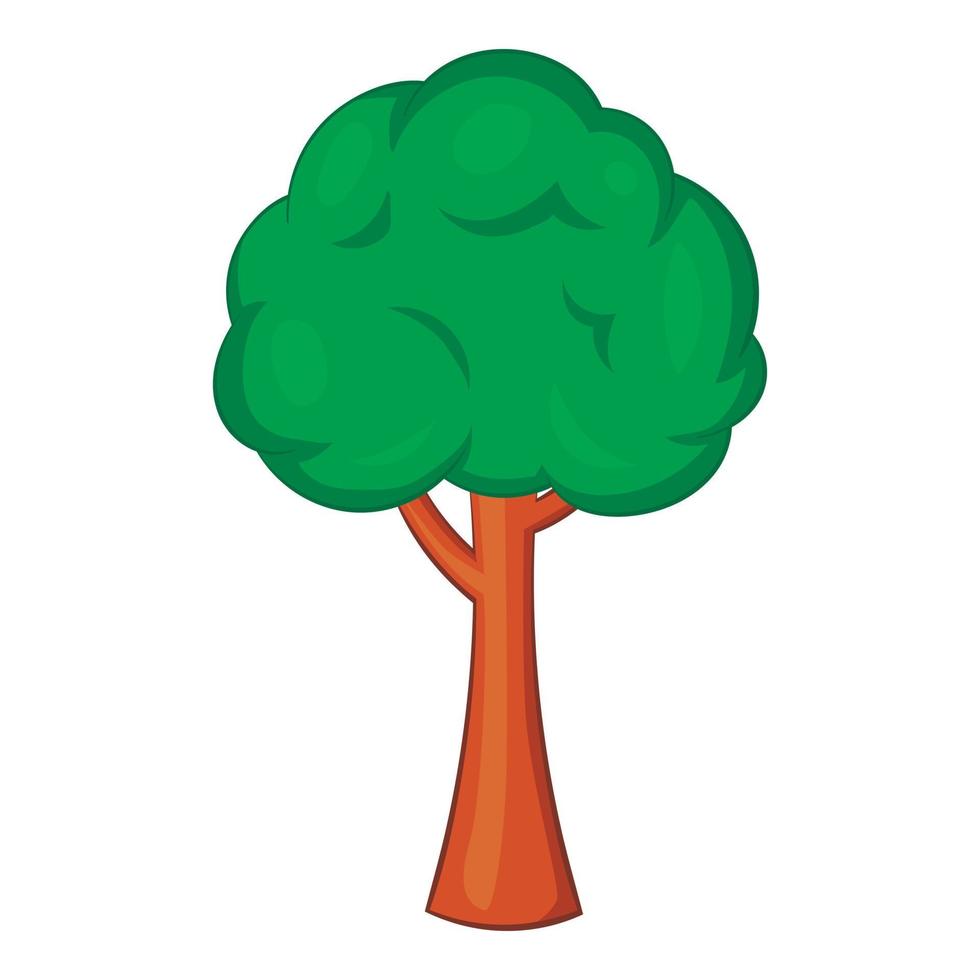 albero icona, cartone animato stile vettore