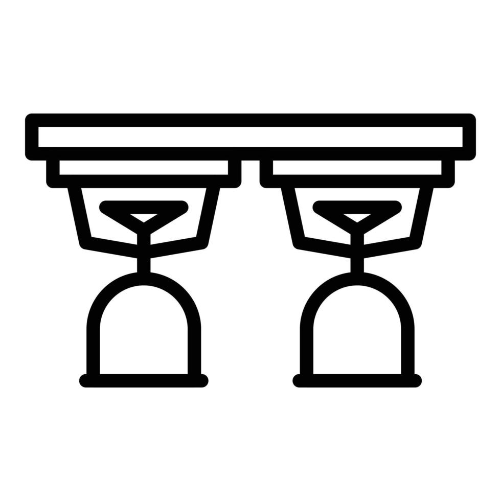 bar bicchiere produzione icona schema vettore. finestra bottiglia vettore