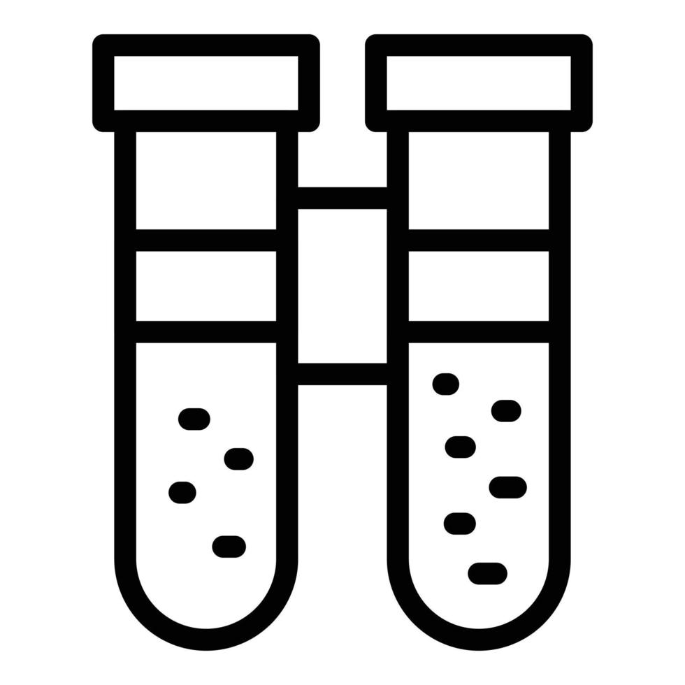 pelle test tubo icona schema vettore. clinica Salute vettore