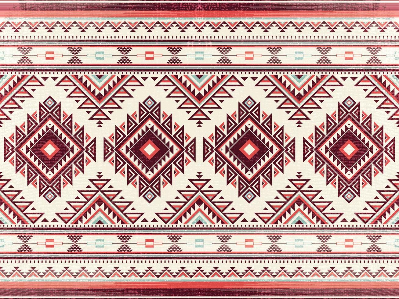 nativo americano indiano ornamento modello geometrico etnico tessile tessitura tribale azteco modello navajo messicano tessuto senza cuciture vettore decorazione moda