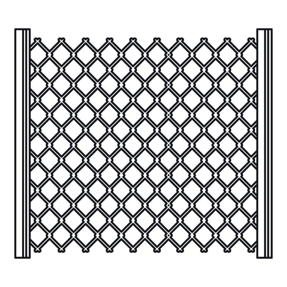 perforato cancello icona, schema stile vettore