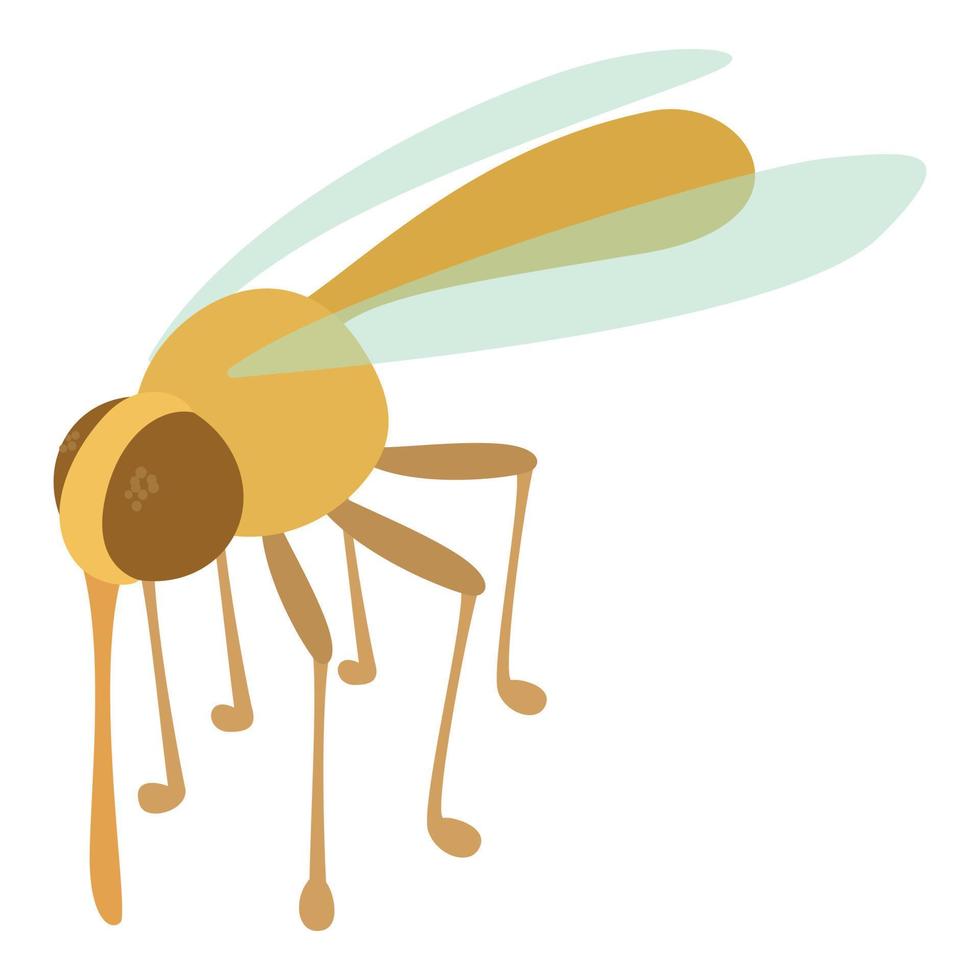 zanzara icona, cartone animato stile vettore