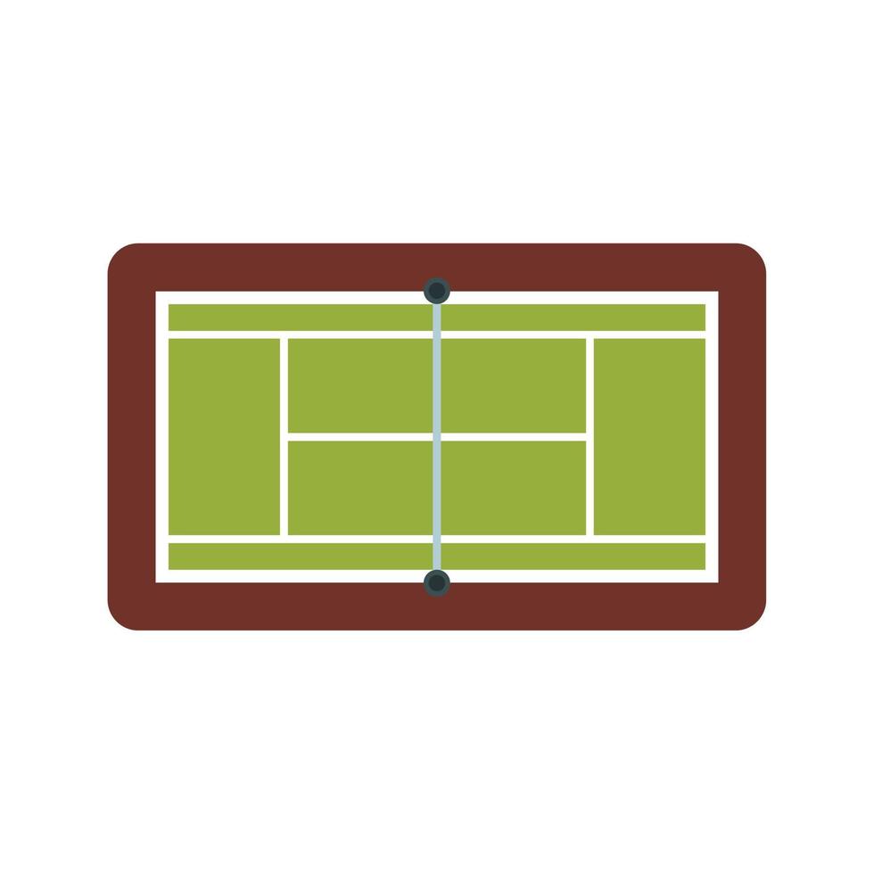 tennis Tribunale icona, piatto stile vettore