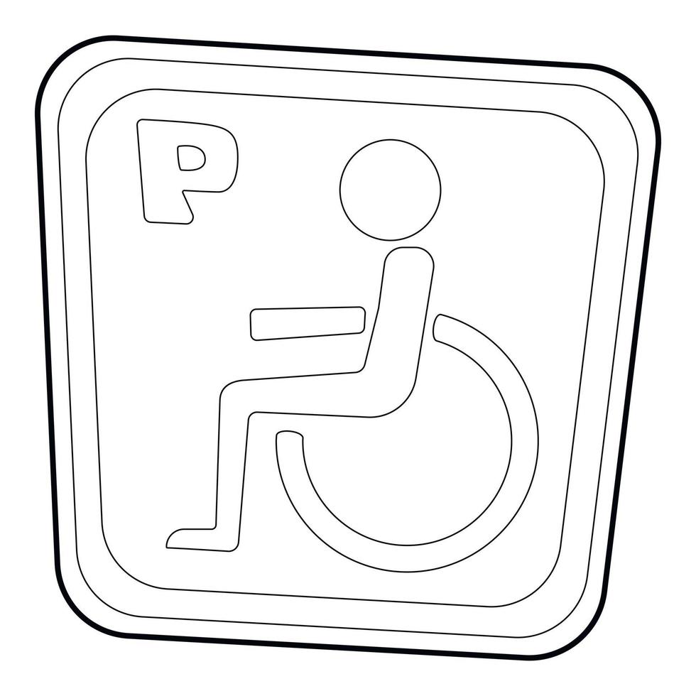 handicap parcheggio o sedia a rotelle parcheggio icona vettore