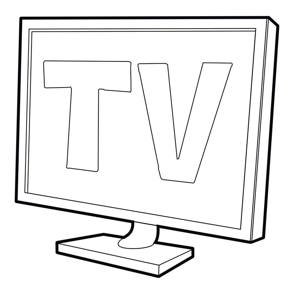 tv schermo icona, isometrico 3d stile vettore