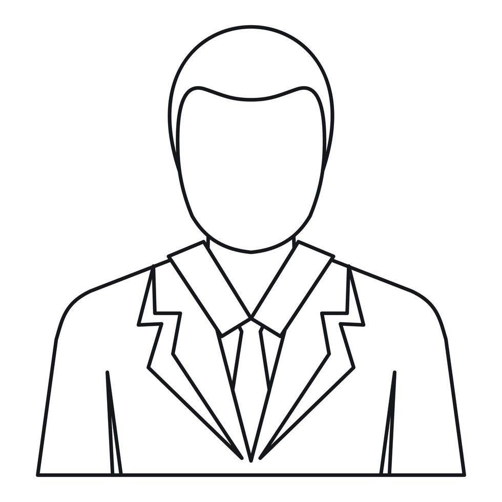 uomo d'affari avatar icona, schema stile vettore