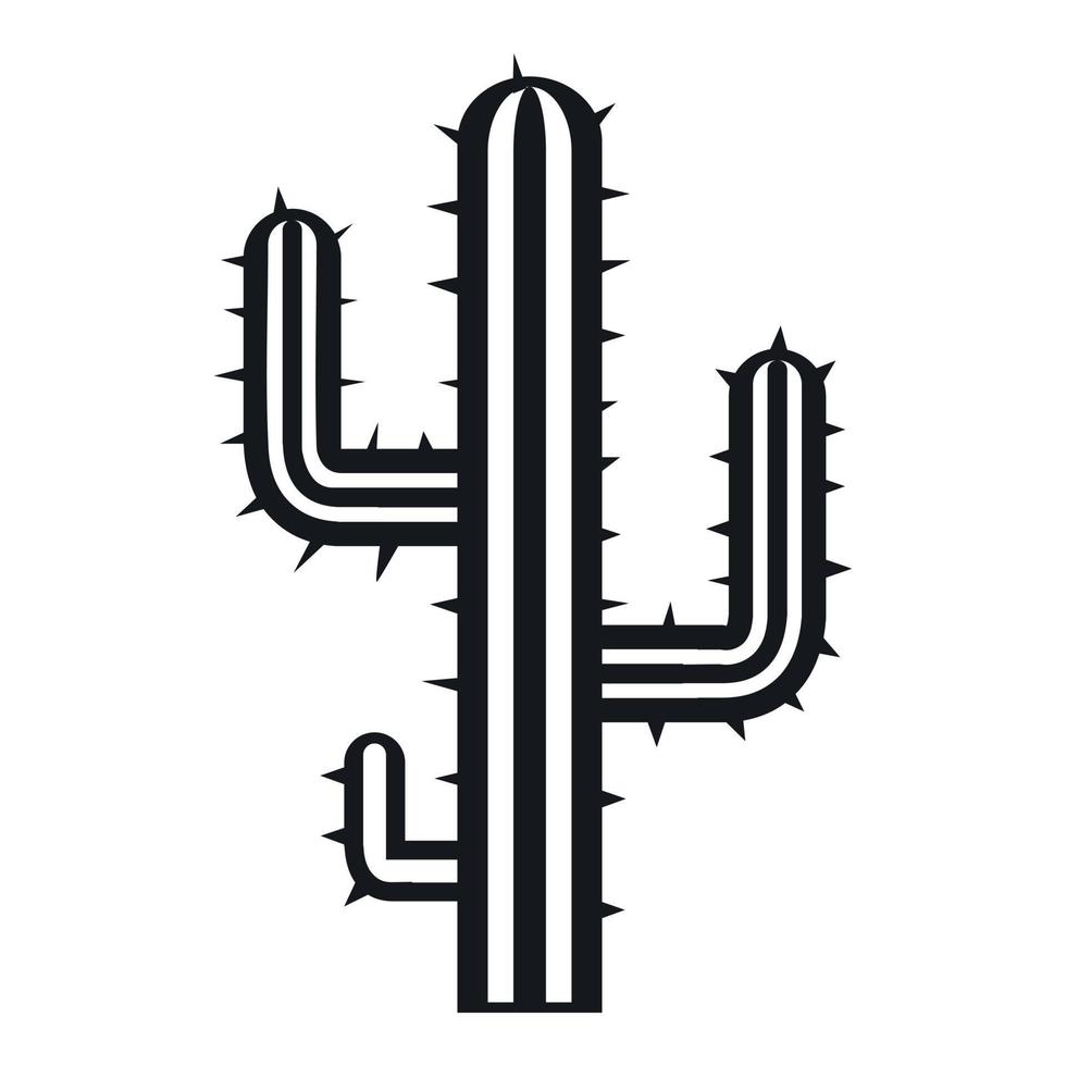 cactus icona, semplice stile vettore