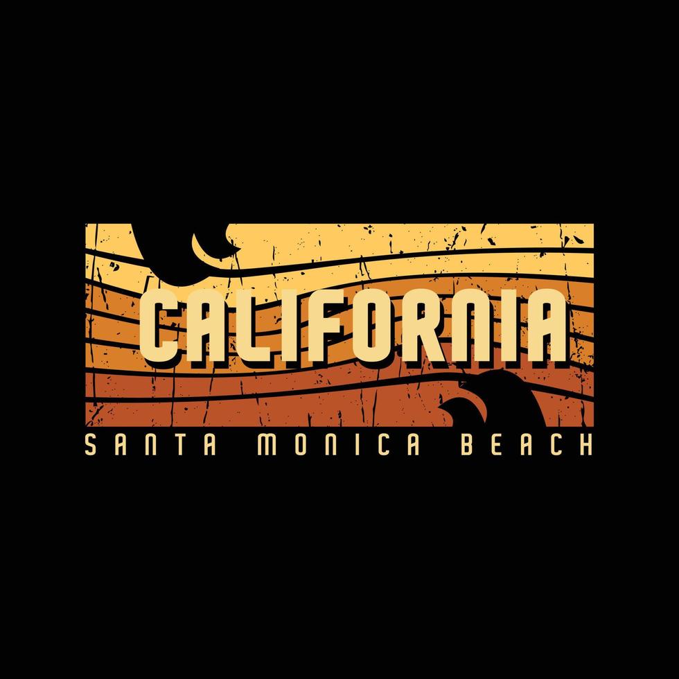 tipografia illustrazione california. perfetto per il design della maglietta vettore