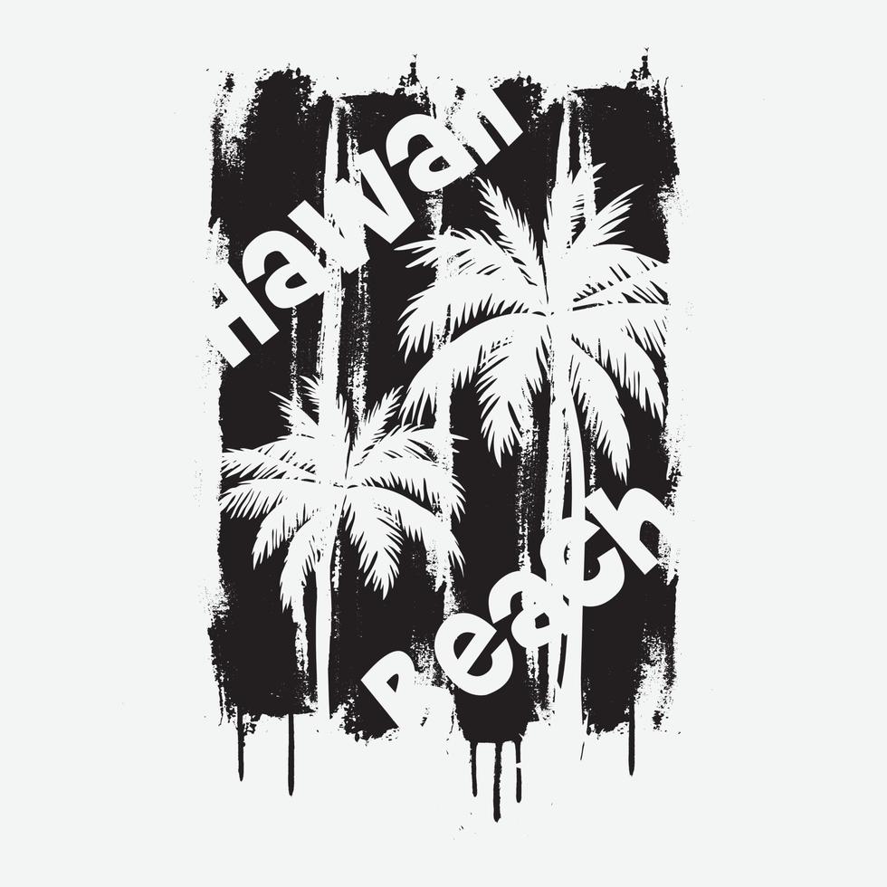 tipografia dell'illustrazione delle hawaii. perfetto per il design della maglietta vettore