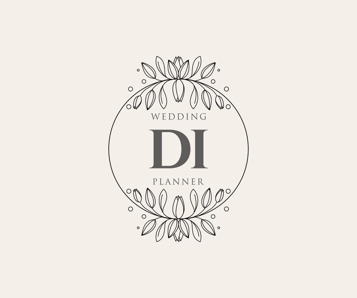 di iniziali lettera nozze monogramma loghi collezione, mano disegnato moderno minimalista e floreale modelli per invito carte, Salva il Data, elegante identità per ristorante, boutique, bar nel vettore