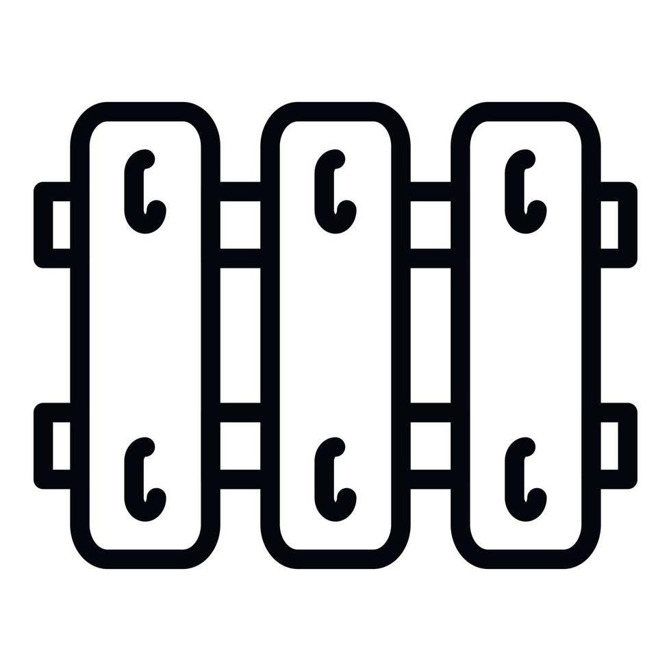 legna recinto icona, schema stile vettore