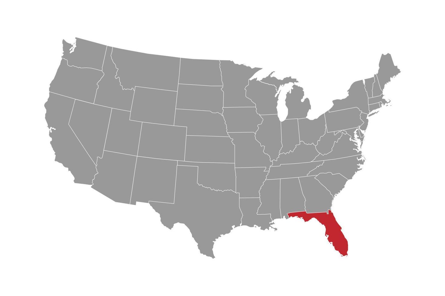 Florida stato carta geografica. vettore illustrazione.