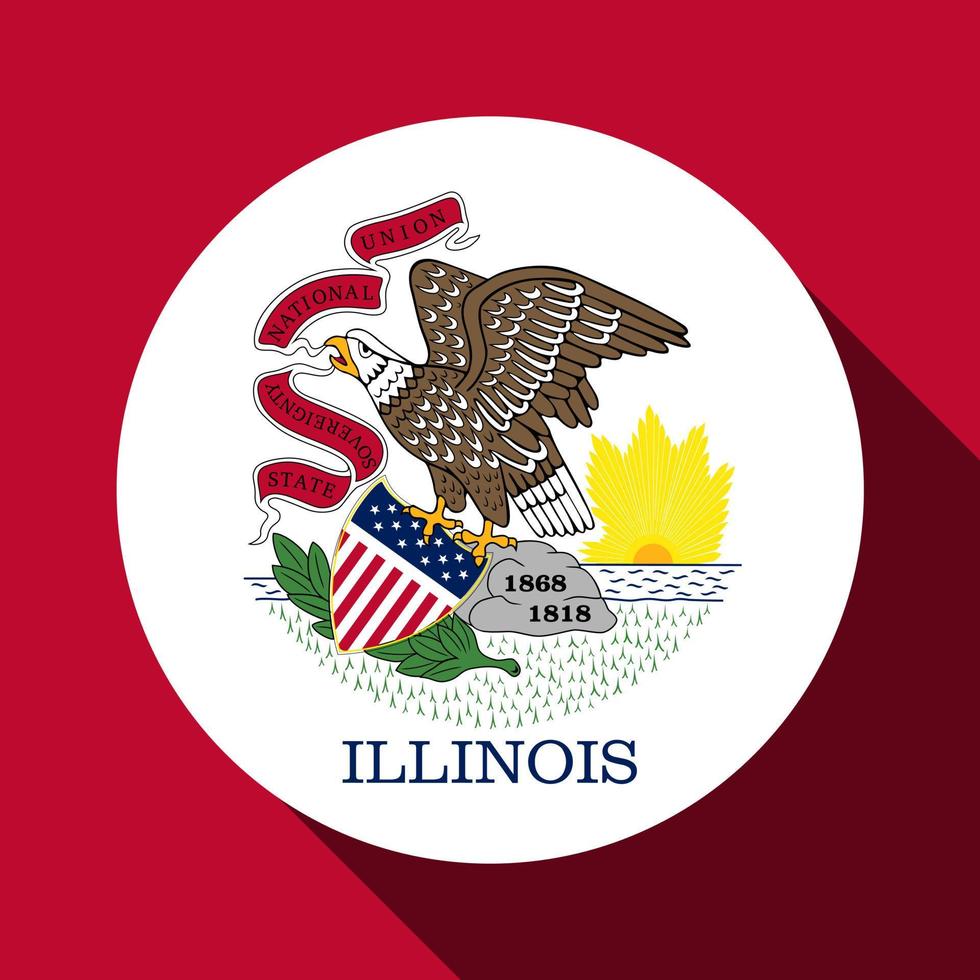 Illinois stato bandiera. vettore illustrazione.