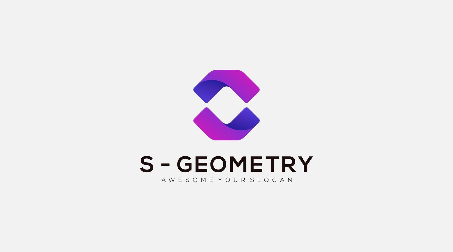 creativo lettera S geometrico logo icona design illustrazione vettore