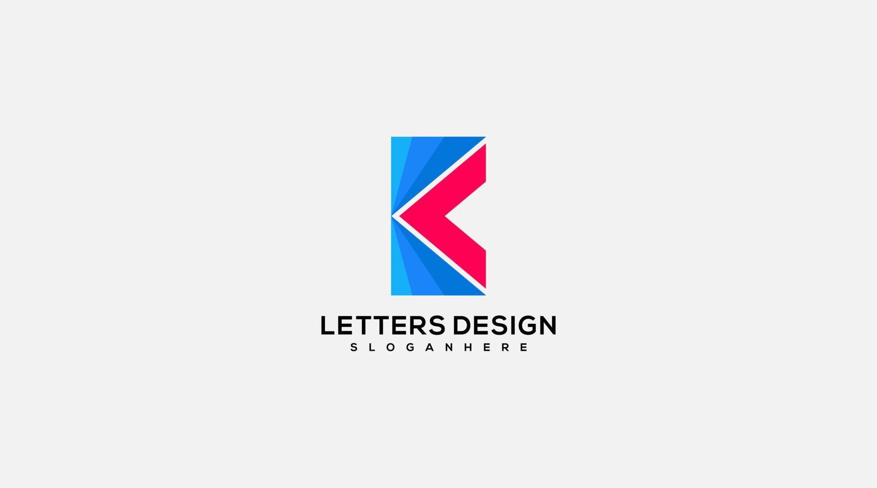 lettera K logo design. creativo iniziale lettera K logo. vettore