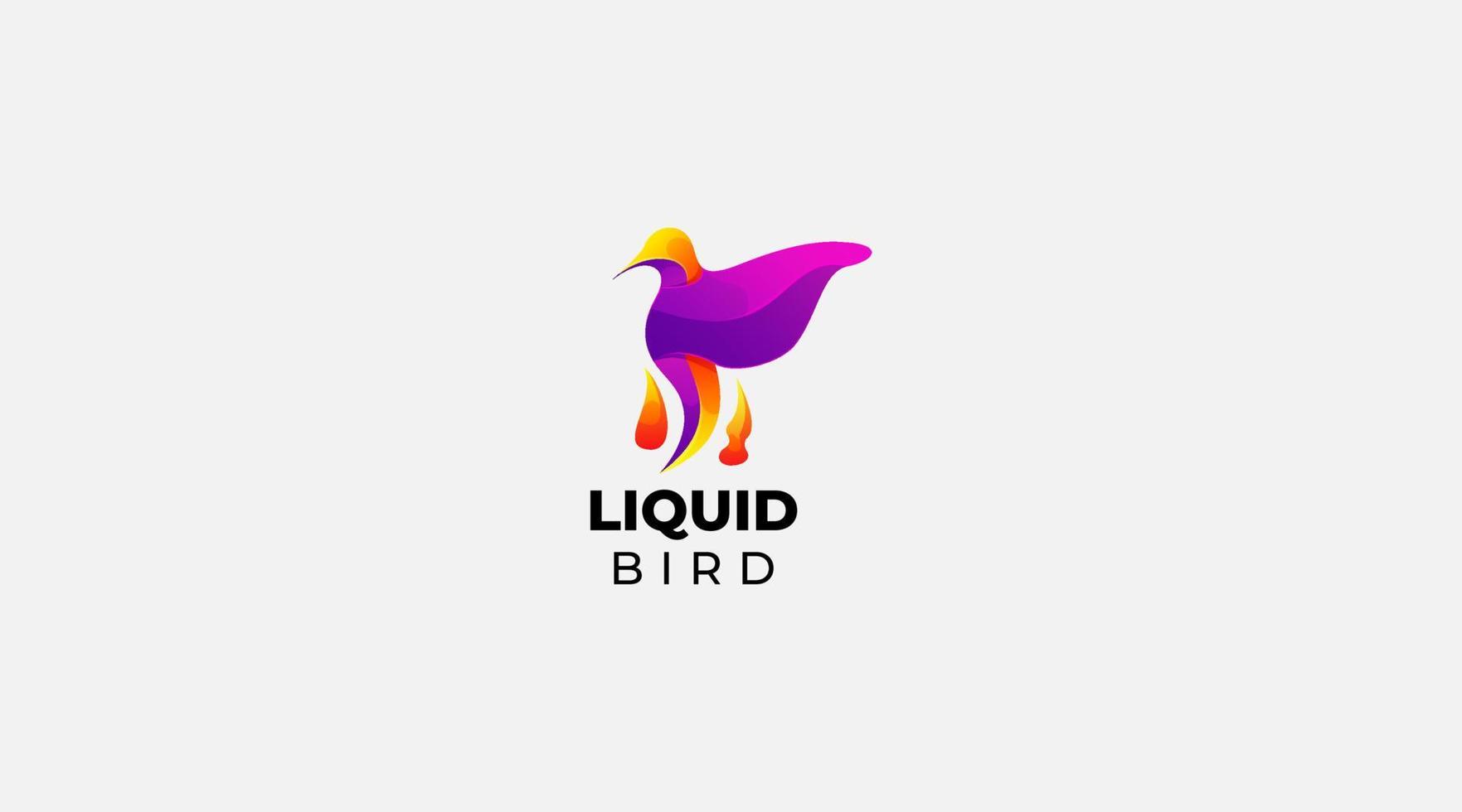 uccello liquido logo design concetto vettore illustrazione