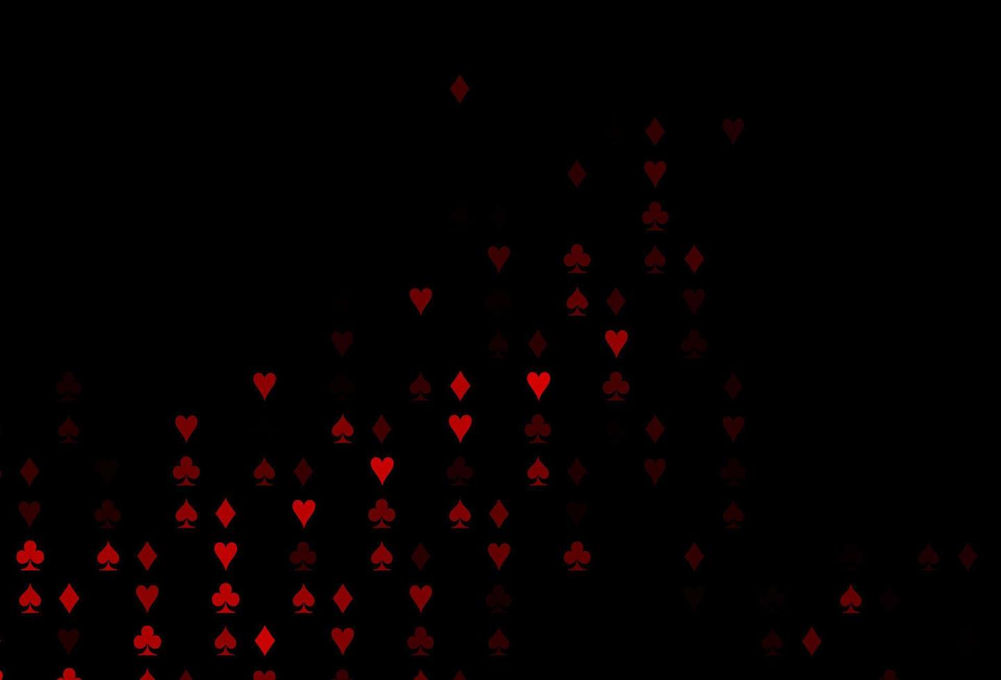 copertina vettoriale rosso scuro con simboli di gioco d'azzardo.