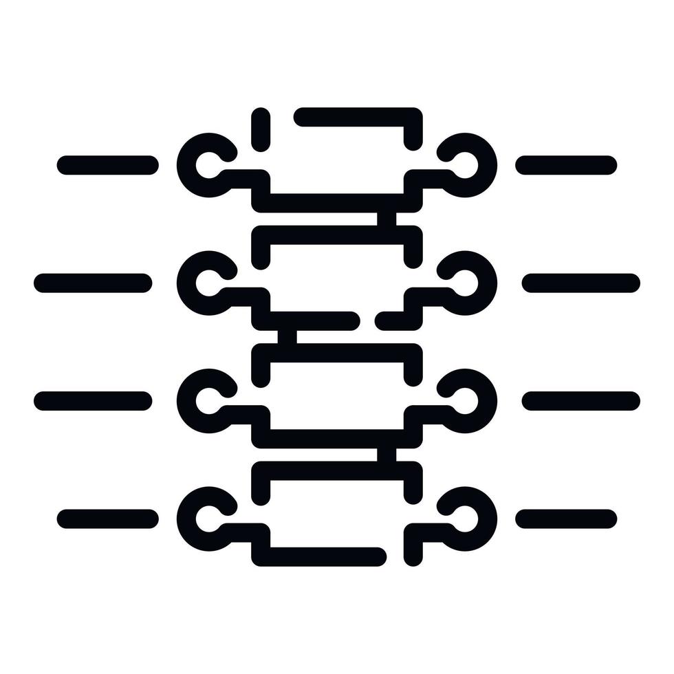 vertebrale colonna icona, schema stile vettore