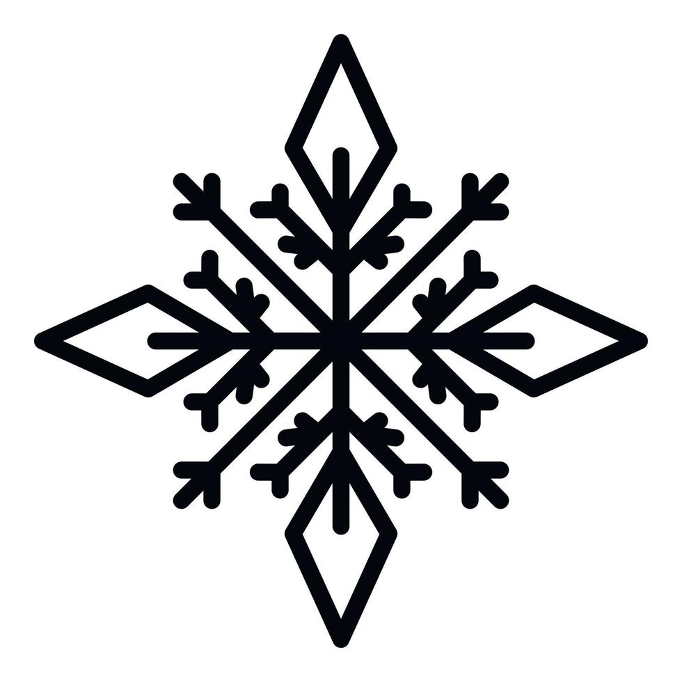 decorativo fiocco di neve icona, schema stile vettore
