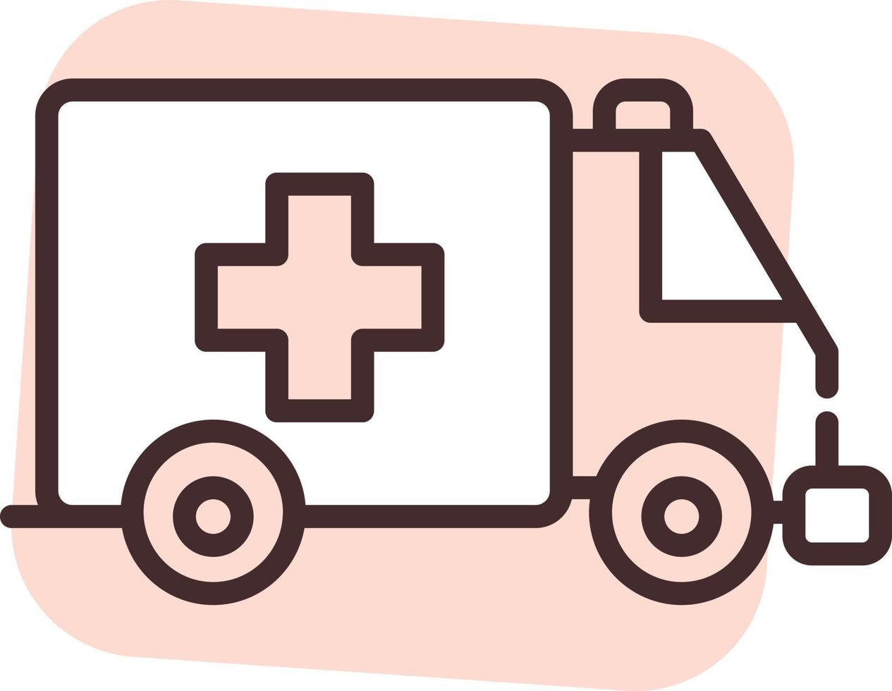 ospedale ambulanza, icona, vettore su bianca sfondo.