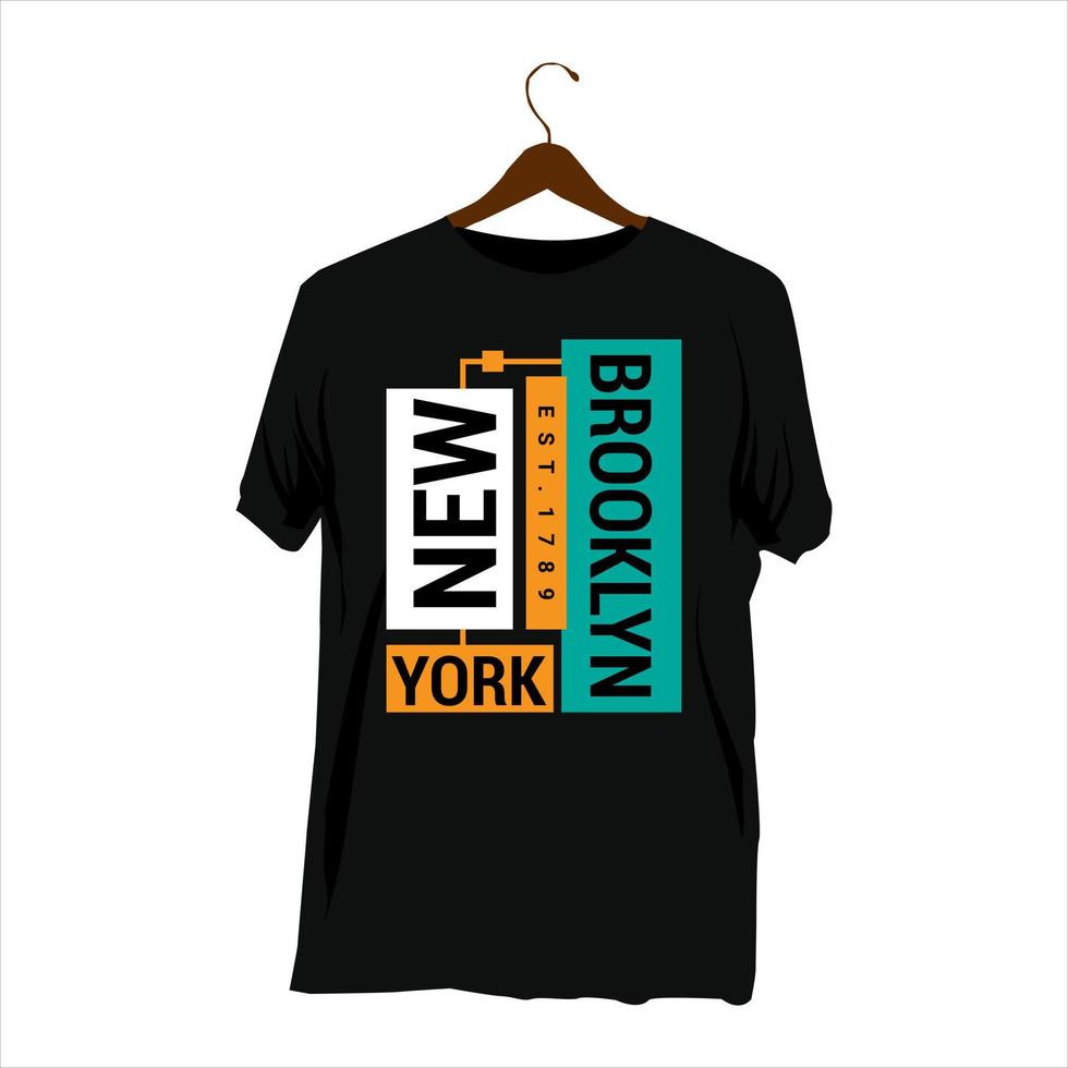 brooklyn nuovo York est. 1789 tipografia t camicia design pronto per Stampa vettore
