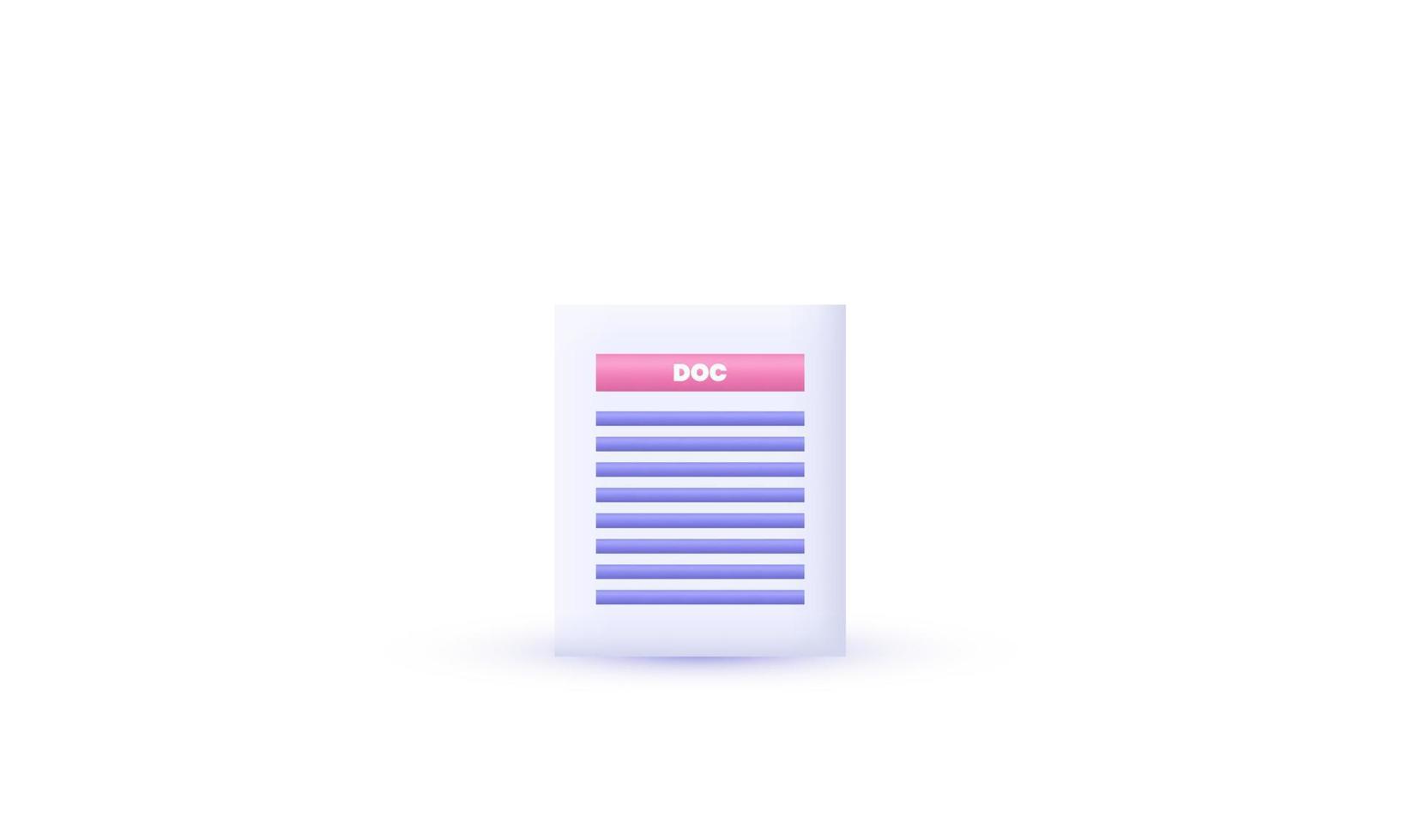 illustrazione icona 3d realistico documenti pila carta lenzuola confermato isolato su sfondo vettore