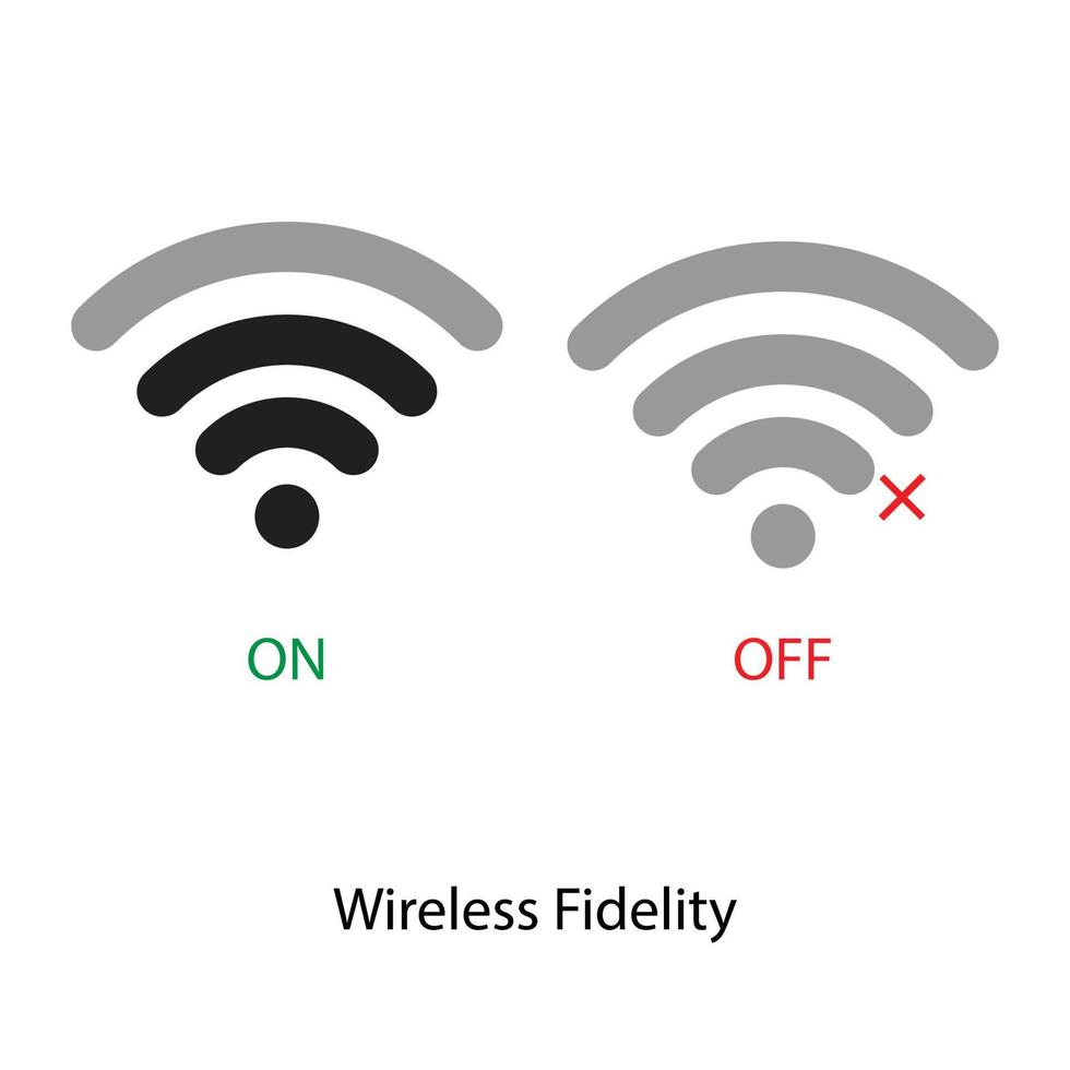 senza fili fedeltà. Wi-Fi su via icona. Internet connessione su via segnale vettore. vettore