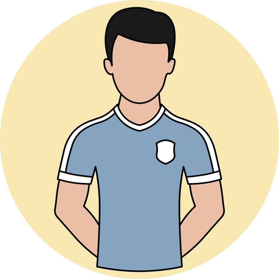 Uruguay calcio maglia pieno icona vettore