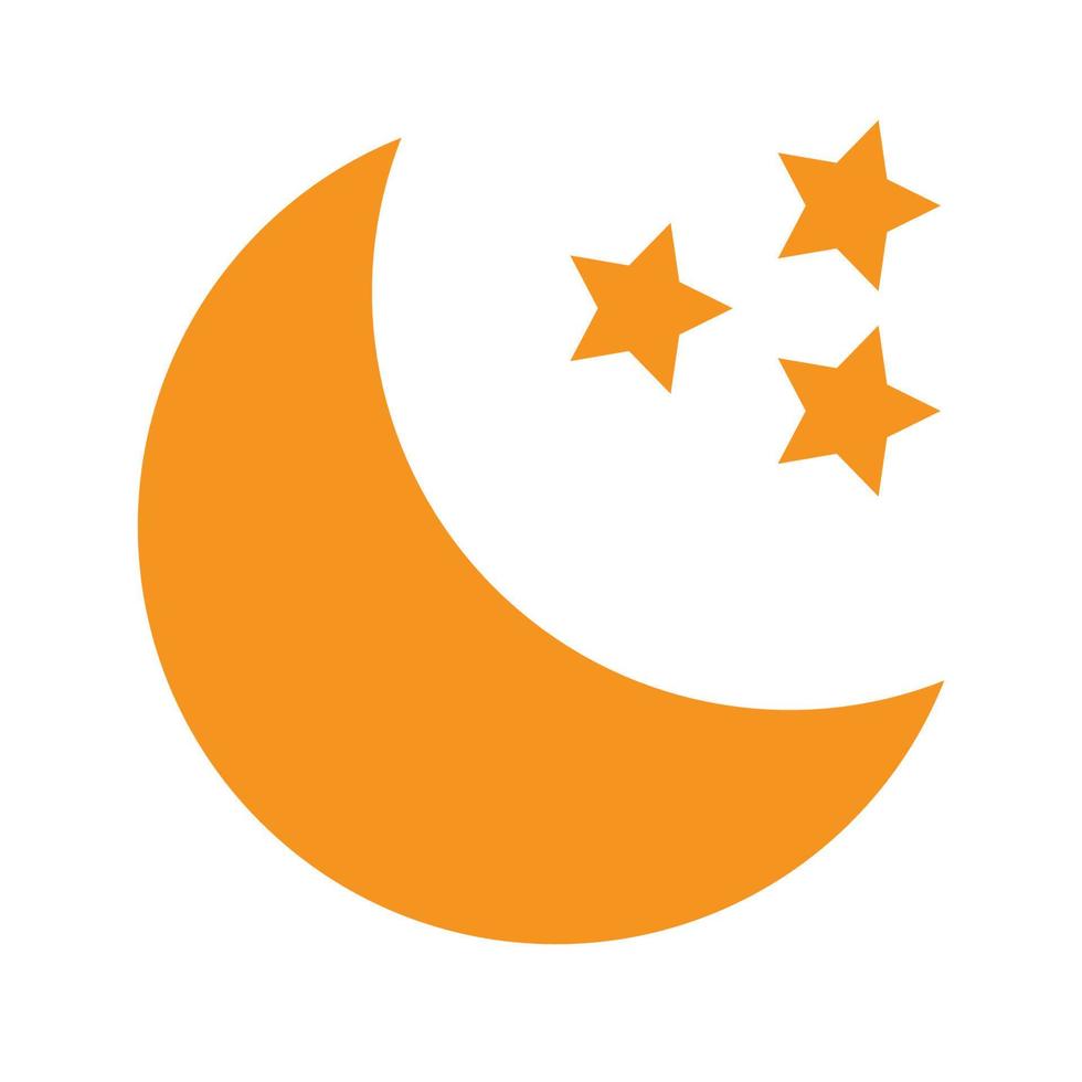 icona piatta della luna vettore