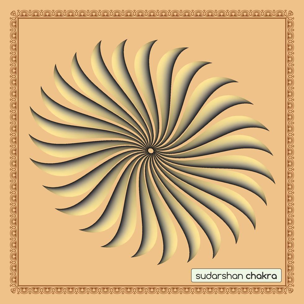 krishna sudarshan chakra cerchio svg tagliare vettore