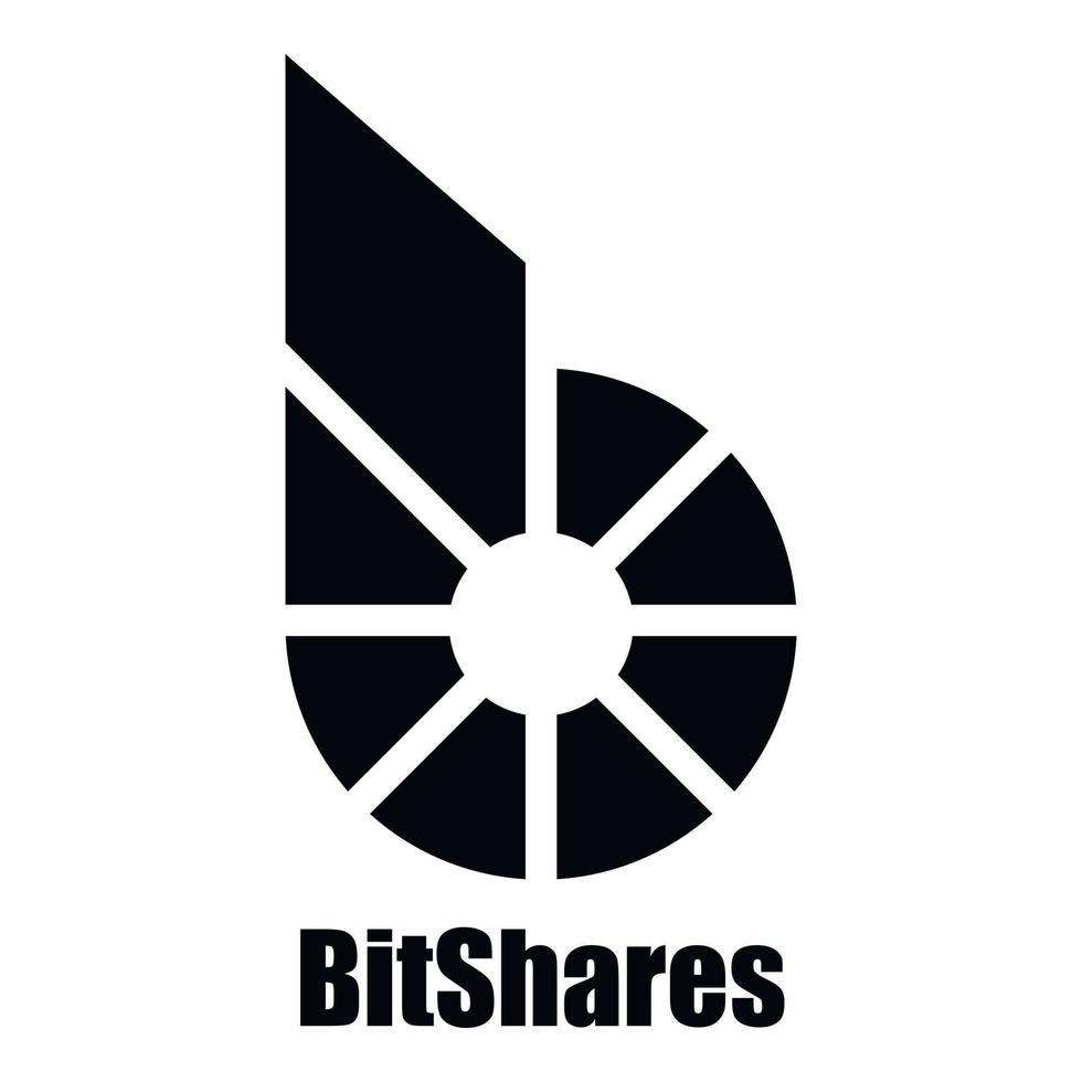 bitshares icona, semplice stile vettore