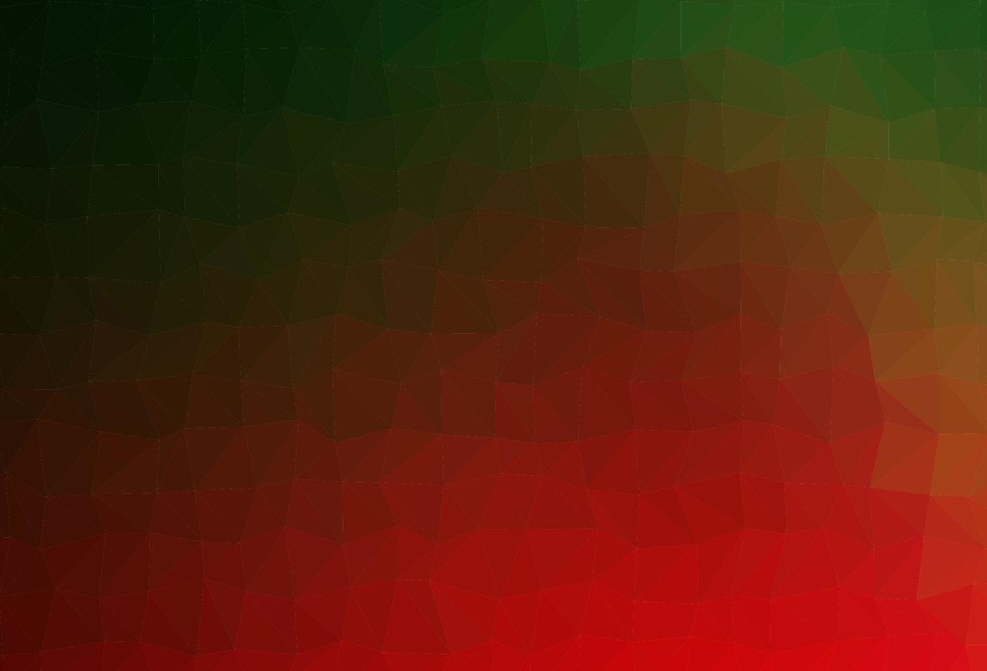 copertura a mosaico triangolo vettoriale verde scuro, rosso.