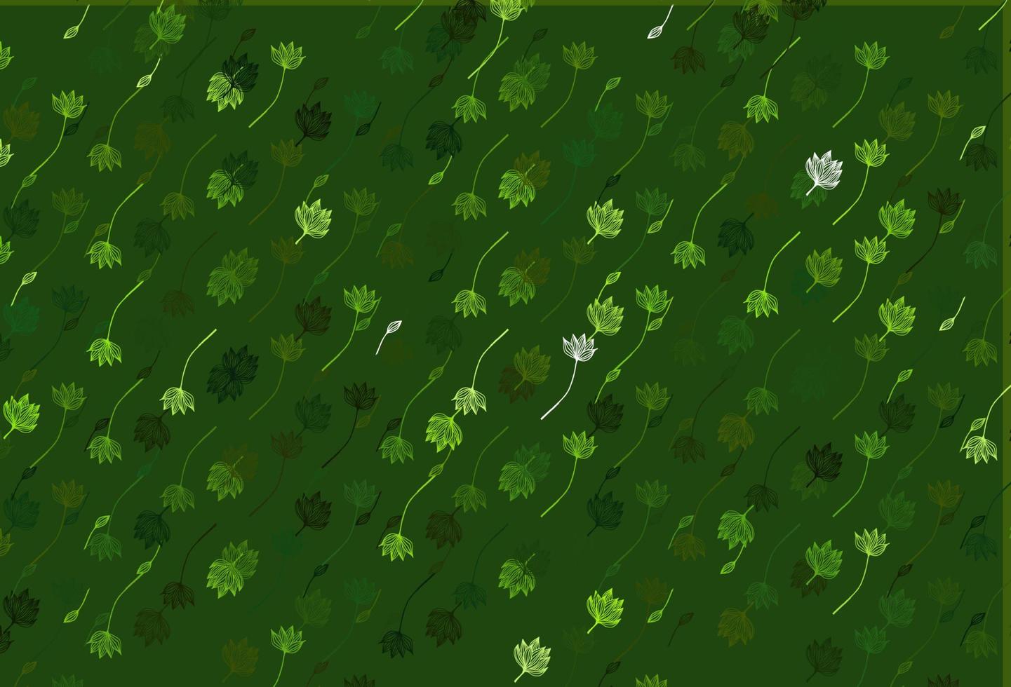 modello di doodle di vettore verde chiaro.