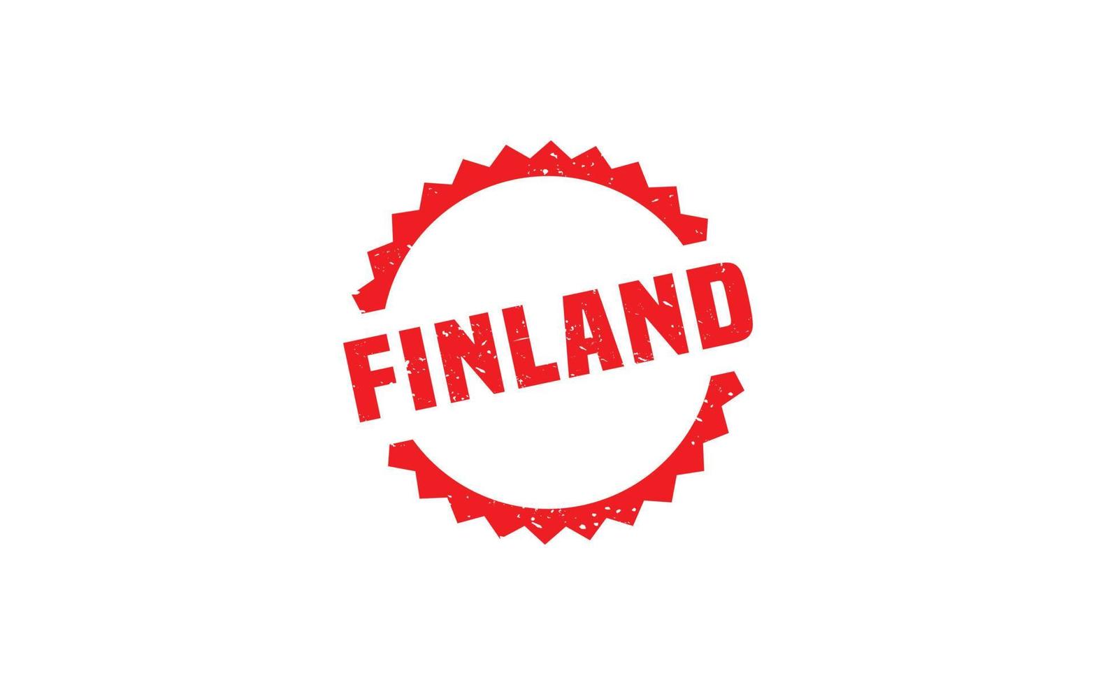 Finlandia francobollo gomma da cancellare con grunge stile su bianca sfondo vettore
