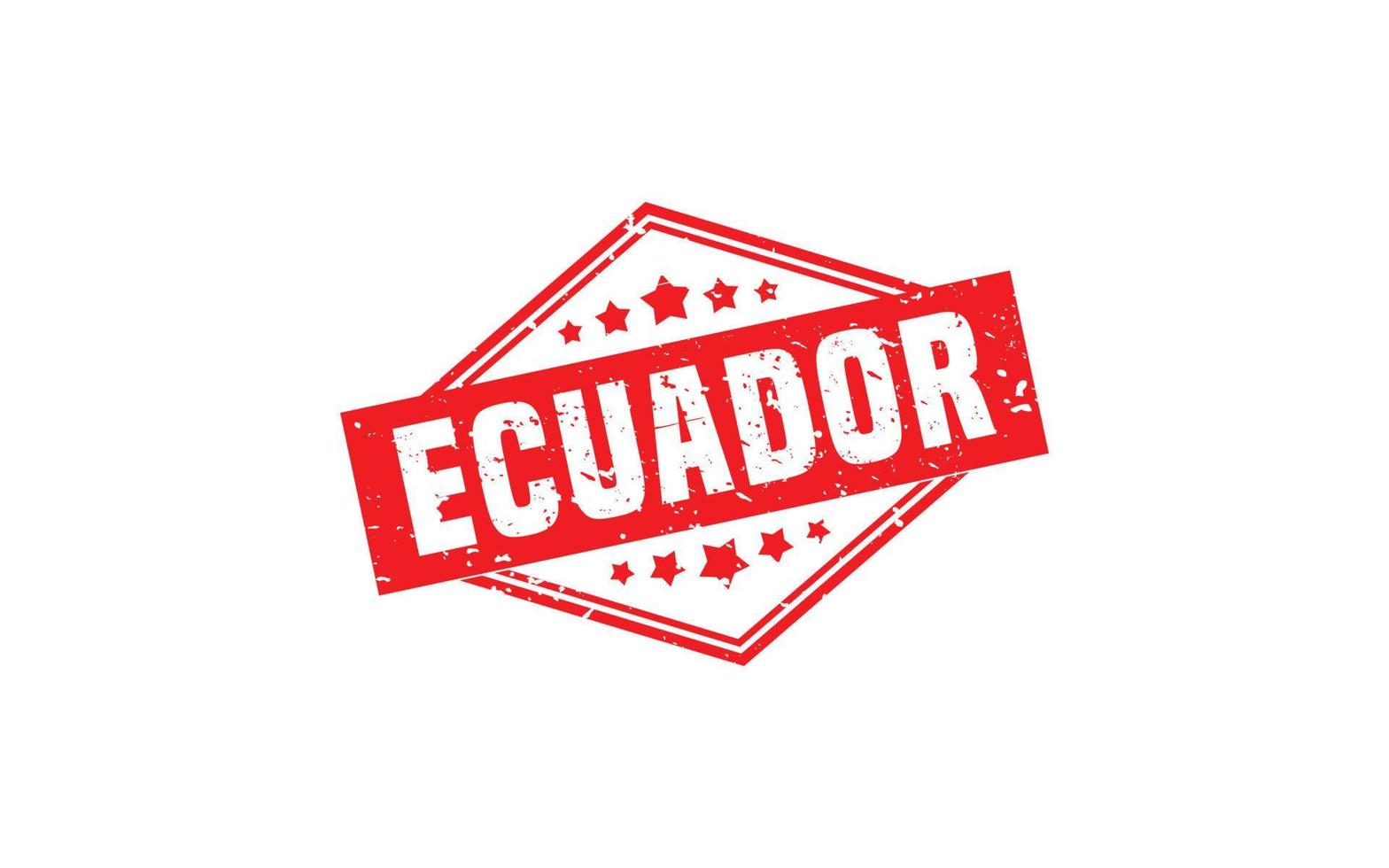 ecuador francobollo gomma da cancellare con grunge stile su bianca sfondo vettore